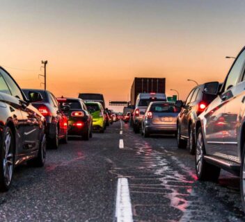 Image of cars on road in traffic. | 1800THELAW2